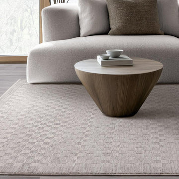 Laurent LA02 Modern Abstract Space-Dyed Tonal Textured Soft-Touch Durable Fine Yarn Polyester Low Profile Dense Short Pile Light Grey/Charcoal Grey/Cream Rug-Asiatic Carpets-Rug Love - The Most Loved Rug Store